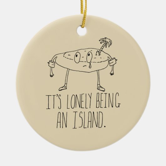 Cartoon-Insel Keramikornament (Vorne)