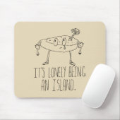 Cartoon-Insel Mousepad (Mit Mouse)