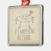 Cartoon-Insel Ornament Aus Metall (Links)