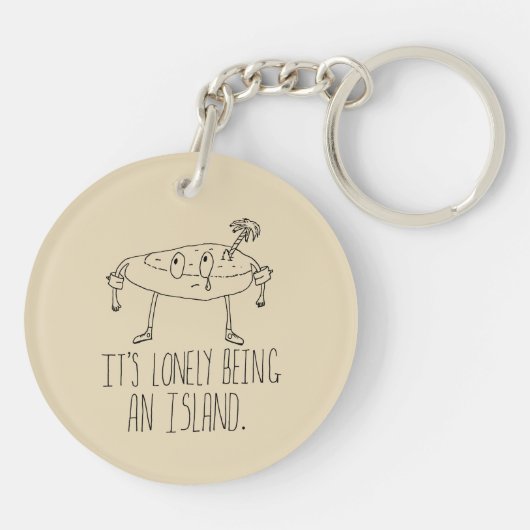 Cartoon-Insel Schlüsselanhänger (Rückseite)