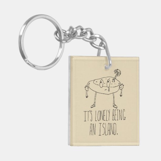 Cartoon-Insel Schlüsselanhänger (Vorderseite links)