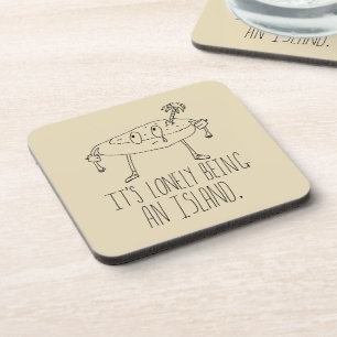 Cartoon-Insel Untersetzer