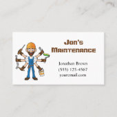 Cartoon Instandhaltungsreparatur Service Typ Visitenkarte (Vorderseite)