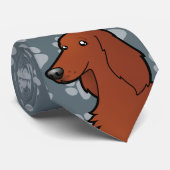 Cartoon Irisch / Englisch / Gordon / R&W Setter Krawatte (Gerollt)