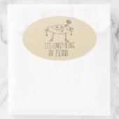 Cartoon Island Ovaler Aufkleber (Tasche)