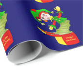 Cartoon Jack im Kissen Geschenkpapier (Rolleneckpunkt)