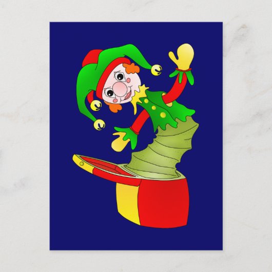 Cartoon Jack im Kissen Postkarte (Vorderseite)