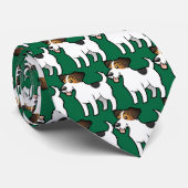 Cartoon Jack Russell Terrier Krawatte (Gerollt)