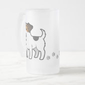 Cartoon-Jack-Russell-Terrier Mattglas Bierglas (Vorderseite Links)