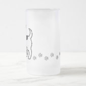 Cartoon-Jack-Russell-Terrier Mattglas Bierglas (Mittel)