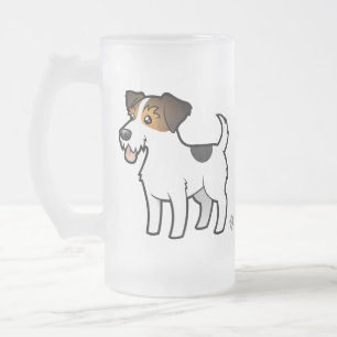 Cartoon-Jack-Russell-Terrier Mattglas Bierglas