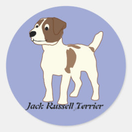 Cartoon Jack Russell Terrier Runder Aufkleber