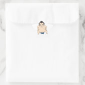 Cartoon Japanischer Sumo Wrestler Stern-Aufkleber (Tasche)