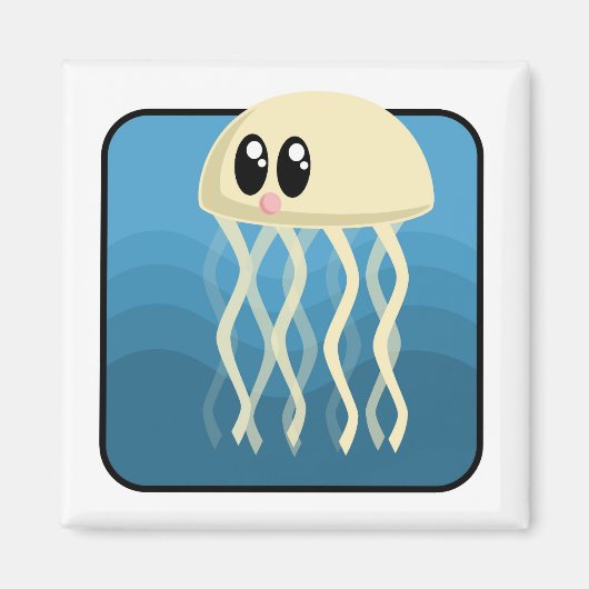 Cartoon Jellyfish Magnet (Vorne)