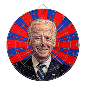 Cartoon Joe Biden Face Dartboard Dartscheibe