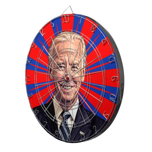 Cartoon Joe Biden Face Dartboard Dartscheibe (Vorderseite rechts)