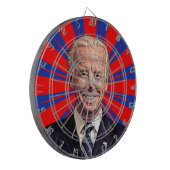 Cartoon Joe Biden Face Dartboard Dartscheibe (Vorderseite Links)
