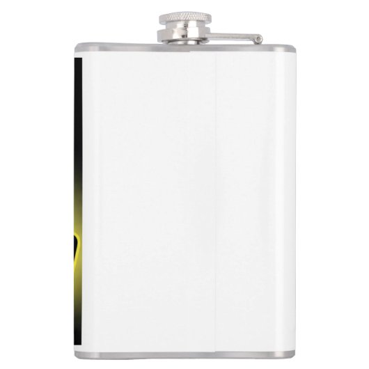 Cartoon Johnny Bravo–Style Character Flachmann (Rückseite)