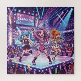 Cartoon JPop Mädchen Gruppe Puzzle