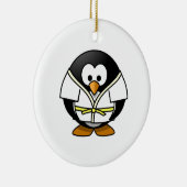 Cartoon-JudoPenguin Keramik Ornament (Rechts)