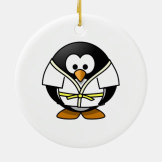Cartoon-JudoPenguin Keramik Ornament