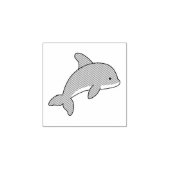 Cartoon Jumping Dolphin 2 Gummistempel (Prägung)