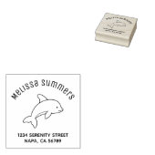 Cartoon Jumping Dolphin-Adresse 1w Gummistempel (Stempel)