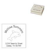 Cartoon Jumping Dolphin-Adresse 1w Gummistempel (Stempel)
