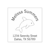 Cartoon Jumping Dolphin-Adresse 1w Gummistempel (Prägung)