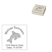 Cartoon Jumping Dolphin-Adresse Gummistempel (Stempel)