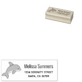 Cartoon Jumping Dolphin-Adresse Gummistempel (Stempel)