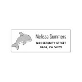 Cartoon Jumping Dolphin-Adresse Gummistempel (Prägung)