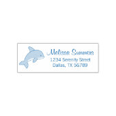 Cartoon Jumping Dolphin-Adresse Permastempel (Design)