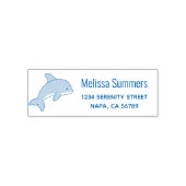 Cartoon Jumping Dolphin-Adresse Permastempel (Design)