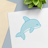 Cartoon Jumping Dolphin Permastempel
