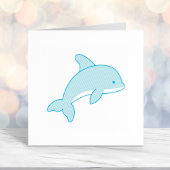 Cartoon Jumping Dolphin Permastempel