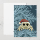 Cartoon Jumping Spider Christmas Cards Feiertagskarte (Vorne/Hinten)
