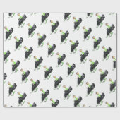 Cartoon-Junge auf einem Snowmobile Geschenkpapier (Flach)