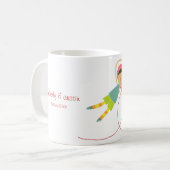 Cartoon-Junge und Mädchen in der Kaffeetasse (Vorderseite Links)