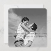 Cartoon-Jungen-Mädchen-Liebe-Herz verbindet Einladung (Rückseite)