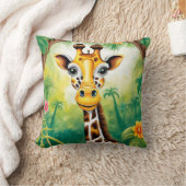 Cartoon Jungle Giraffe Kissen (Decke)
