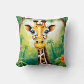 Cartoon Jungle Giraffe Kissen (Vorderseite)