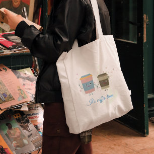 Cartoon Kaffeetassen Tote Beutel Tragetasche