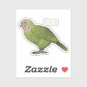 Cartoon Kakapo Aufkleber (Blatt)