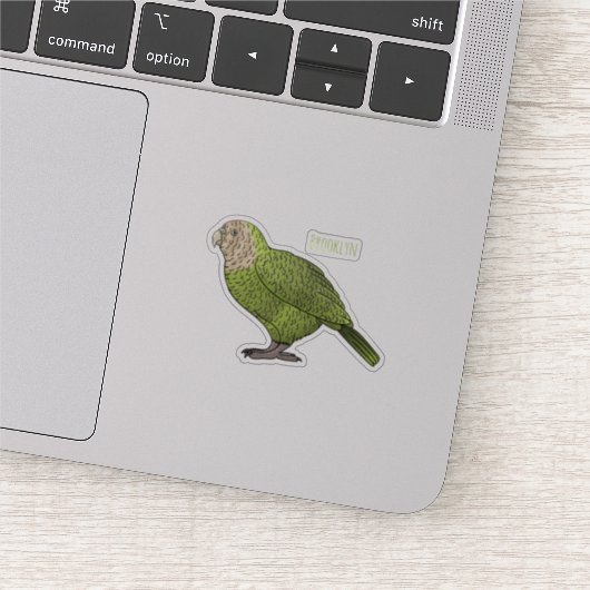 Cartoon Kakapo Aufkleber (Ausschnitt)