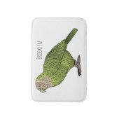 Cartoon Kakapo Badematte (Vorderseite Vertikal)