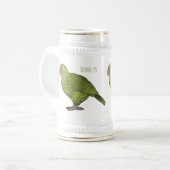 Cartoon Kakapo Bierglas (Vorderseite Links)