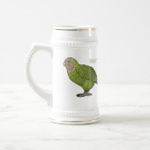 Cartoon Kakapo Bierglas (Links)