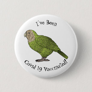 Cartoon Kakapo Button