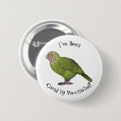 Cartoon Kakapo Button (Vorne & Hinten)